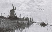 Claude Monet Windmills near Zaandam oil on canvas